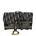 CHRISTIAN DIOR Saddle Oblique Canvas Belt Bag Navy Blue