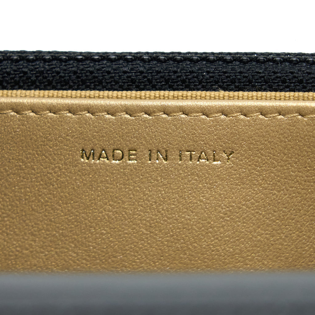 Chanel Pearl Crush Wallet on Chain Lambskin Black Brushed  (Microchip)