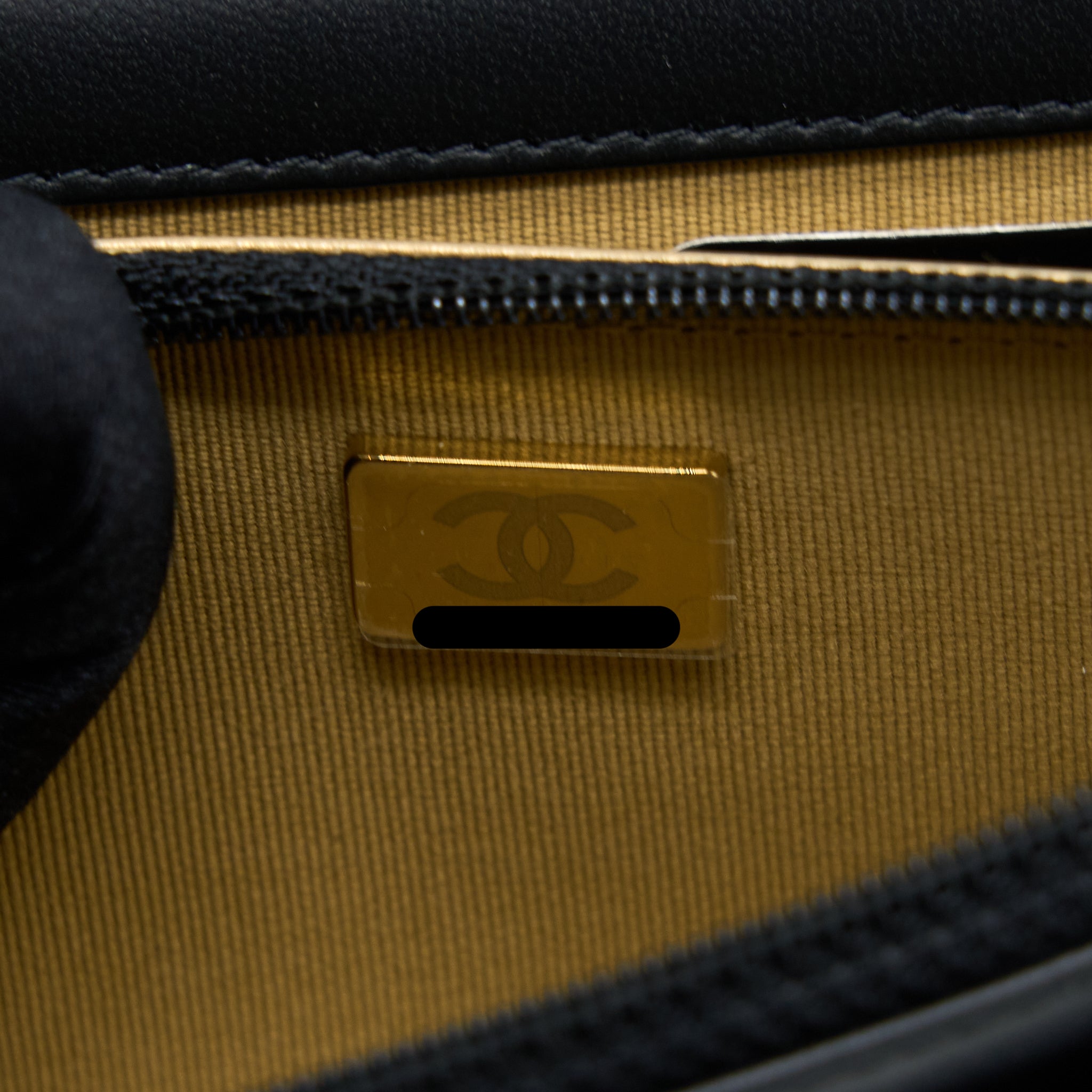Chanel Pearl Crush Wallet on Chain Lambskin Black Brushed  (Microchip)