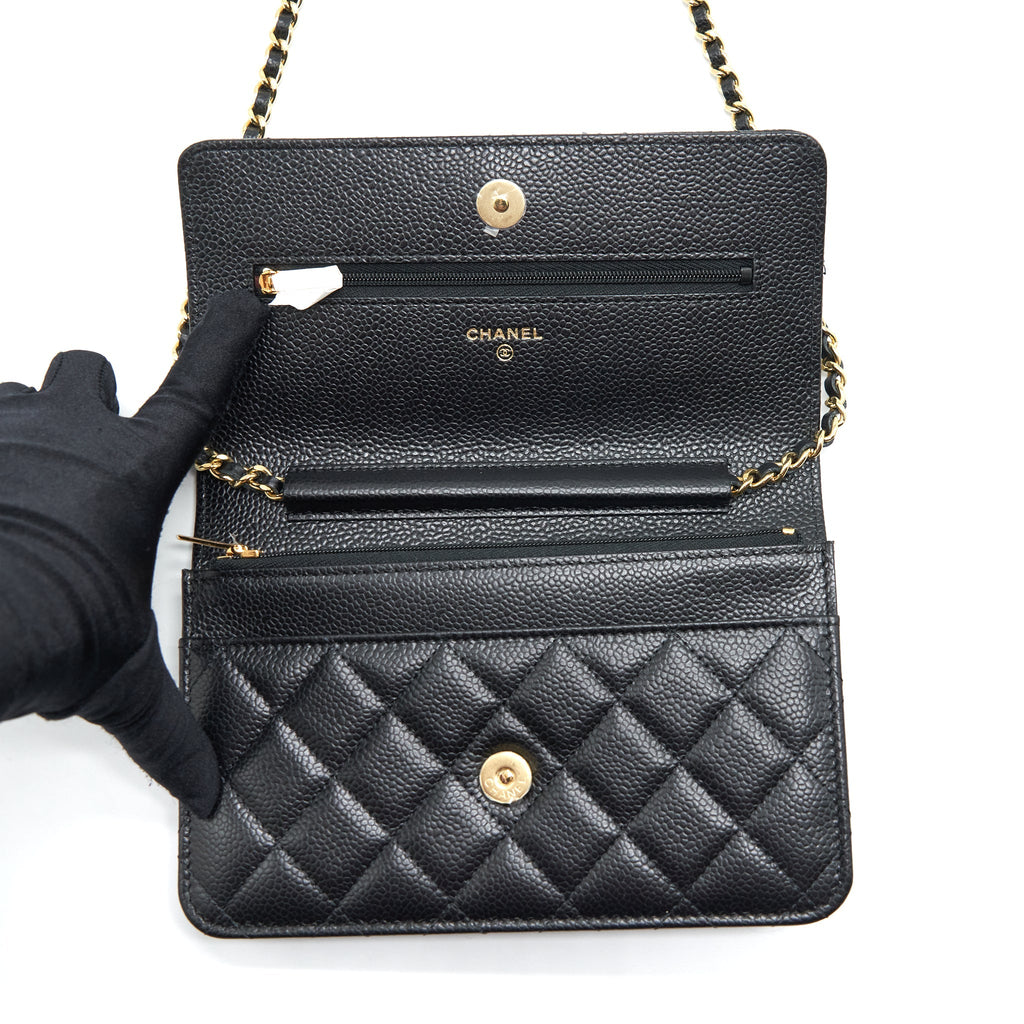 Chanel Classic Wallet On Chain Caviar Black