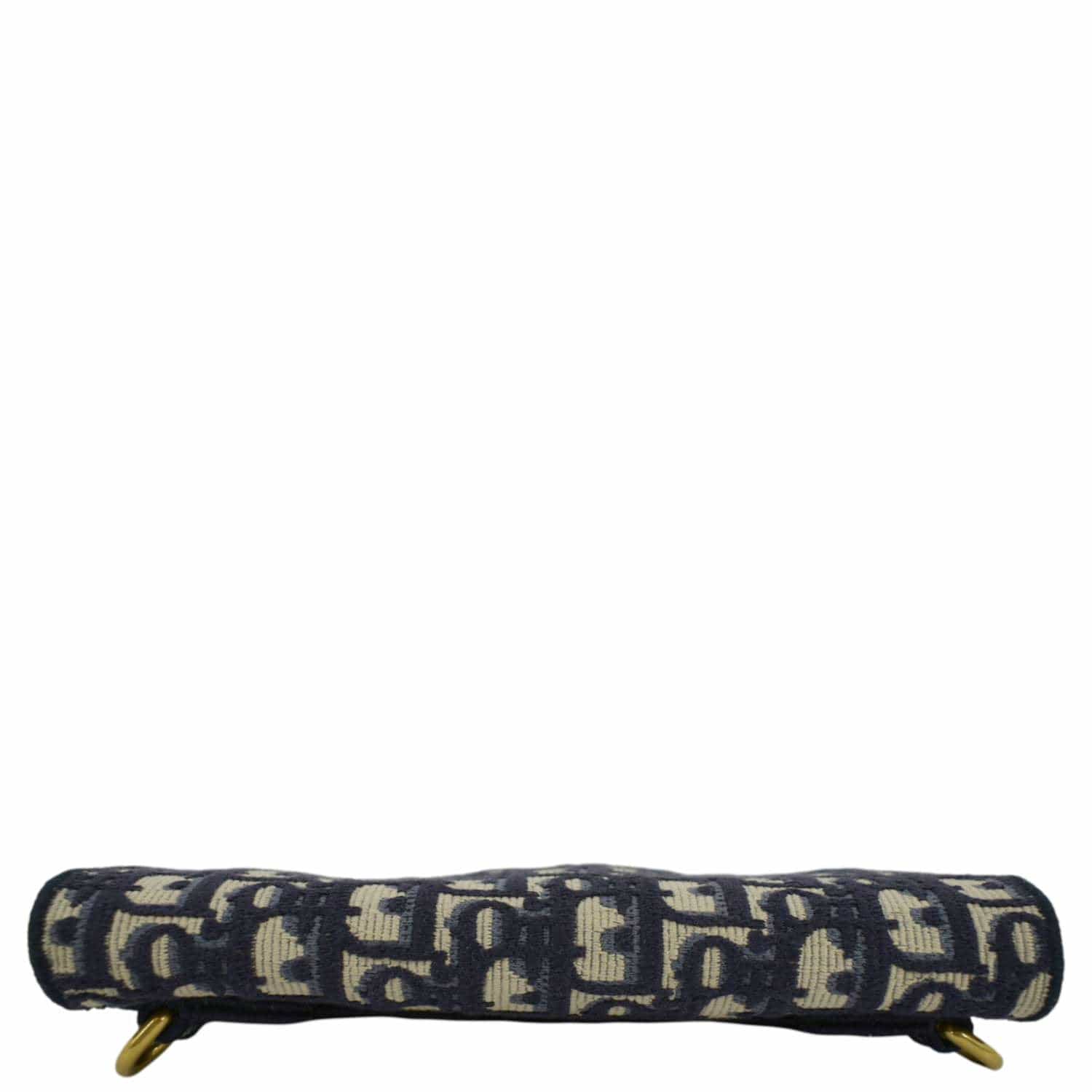 CHRISTIAN DIOR Saddle Oblique Canvas Belt Bag Navy Blue