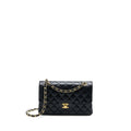 Chanel Small Classic Double Flap Bag Lambskin Black  (Microchip)