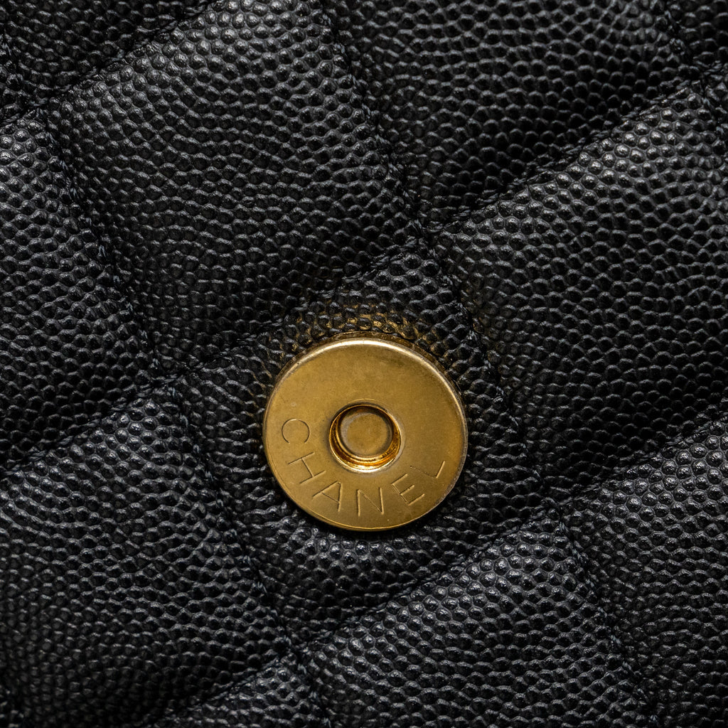 Chanel 23C Hobo Bag Grained Calfskin Black  (Microchip)
