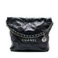 Chanel Small 22 Bag Calfskin Black (Microchip)
