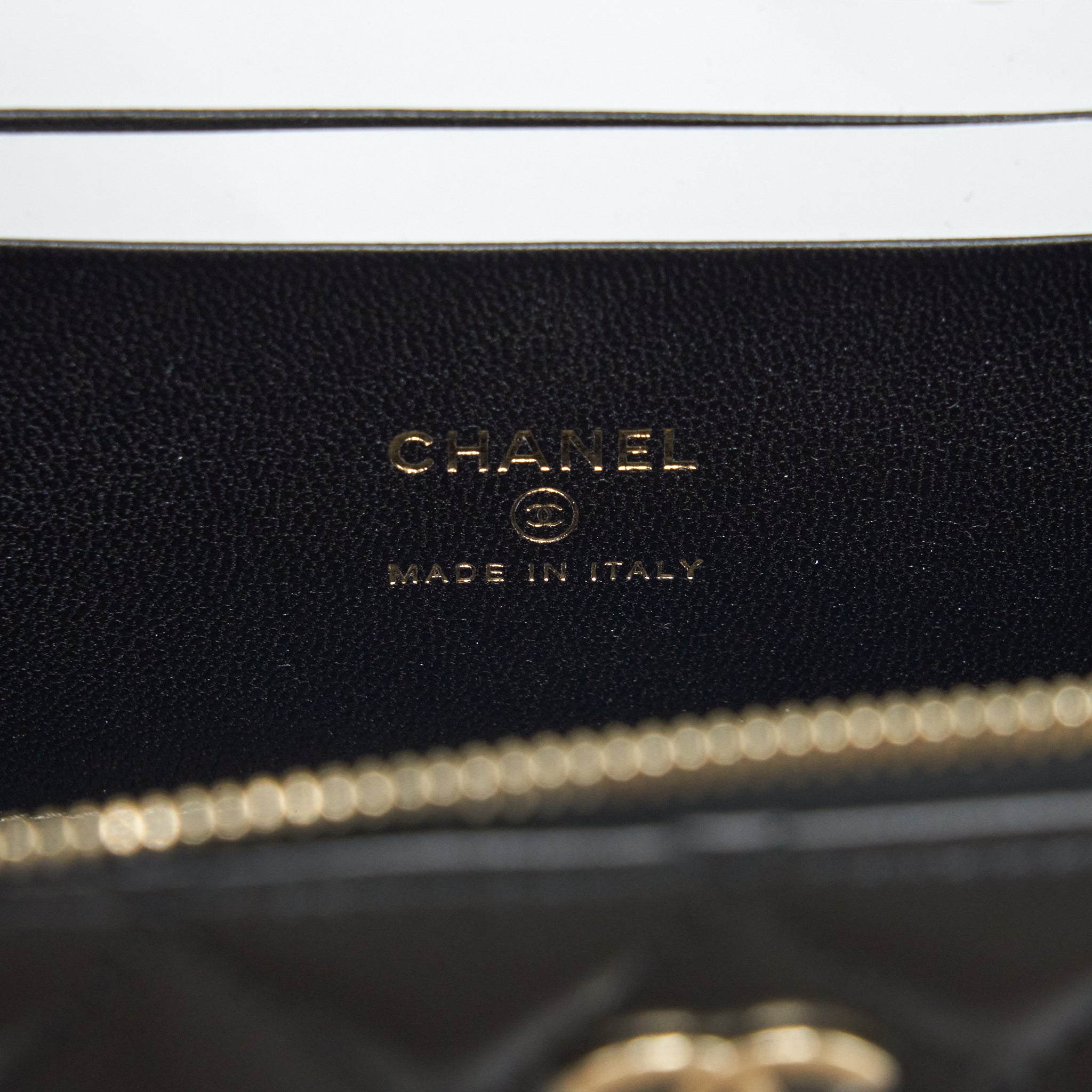 Chanel 22A Top Handle Long Vanity With Chain Lambskin Black L