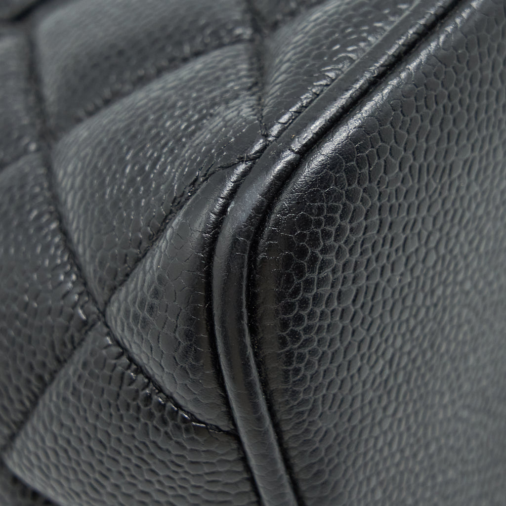 Chanel Vintage Medallion Tote Bag Caviar Black