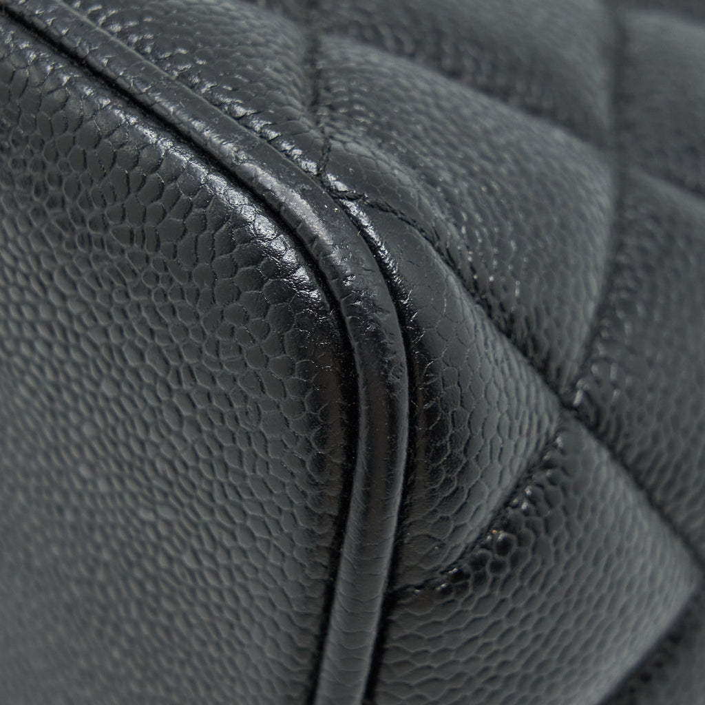 Chanel Vintage Medallion Tote Bag Caviar Black