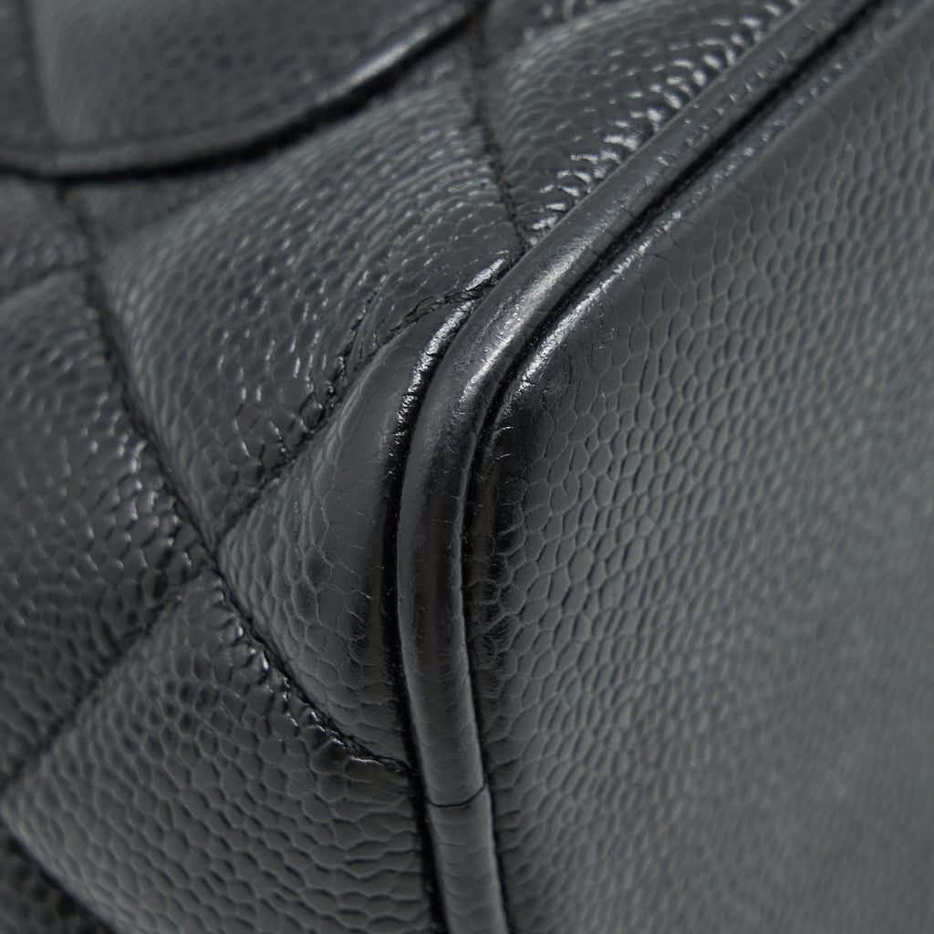 Chanel Vintage Medallion Tote Bag Caviar Black