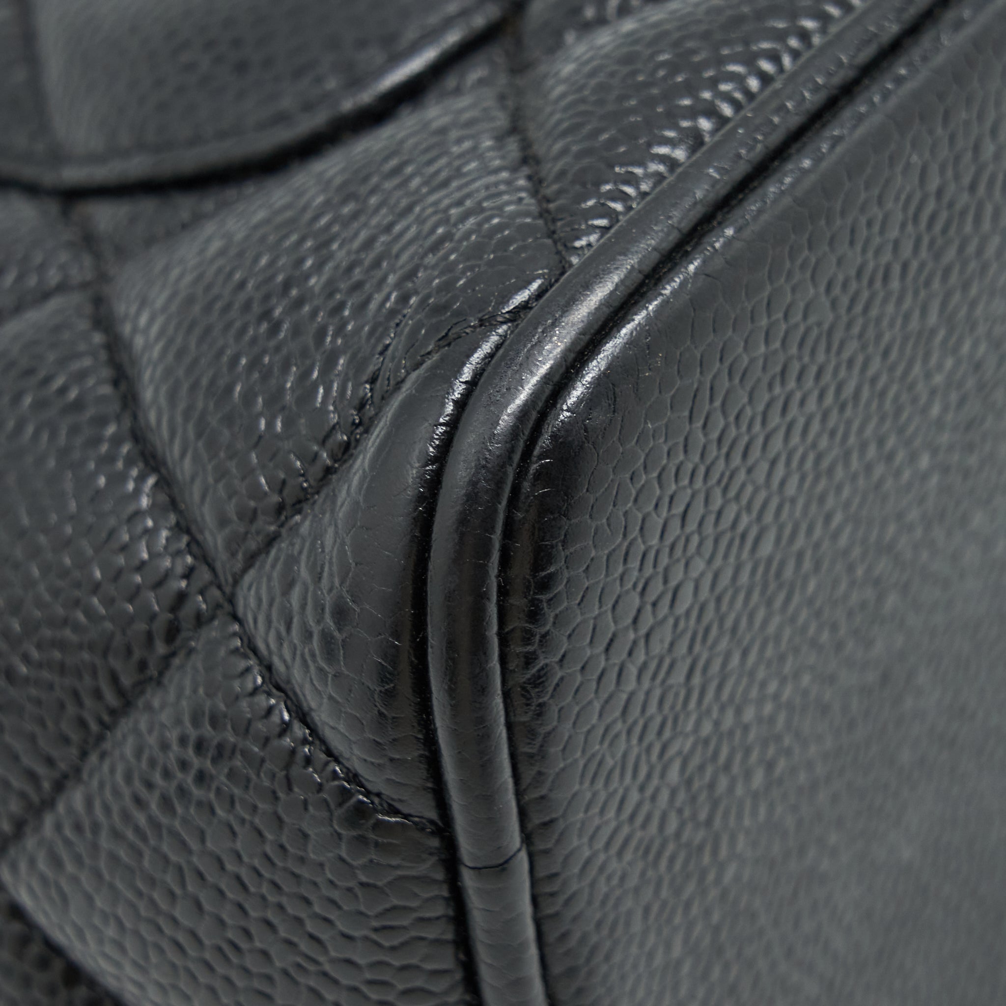 Chanel Vintage Medallion Tote Bag Caviar Black