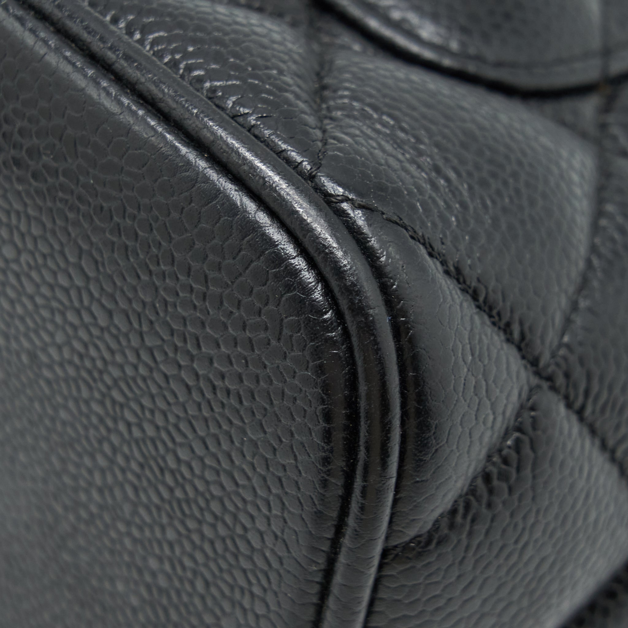 Chanel Vintage Medallion Tote Bag Caviar Black