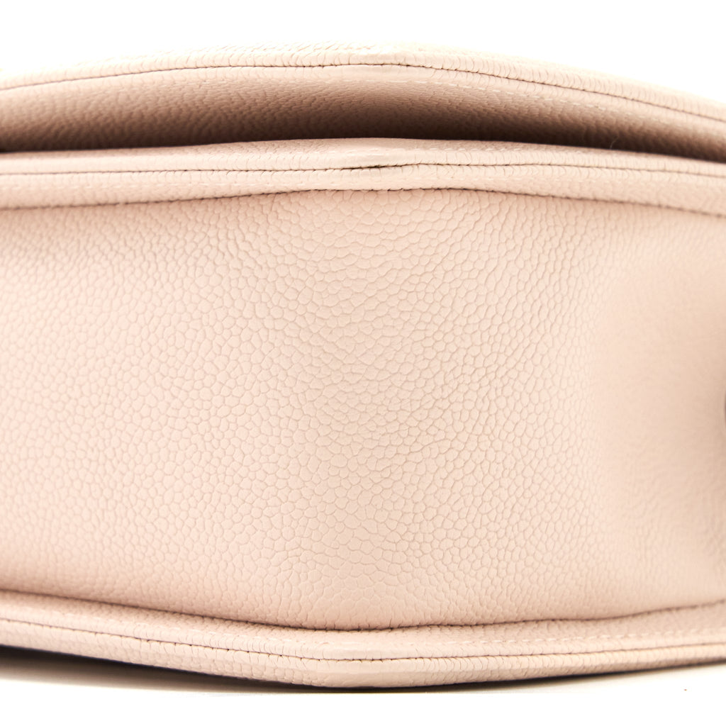 Chanel Medium Boy Bag Chevron Caviar Light Pink L