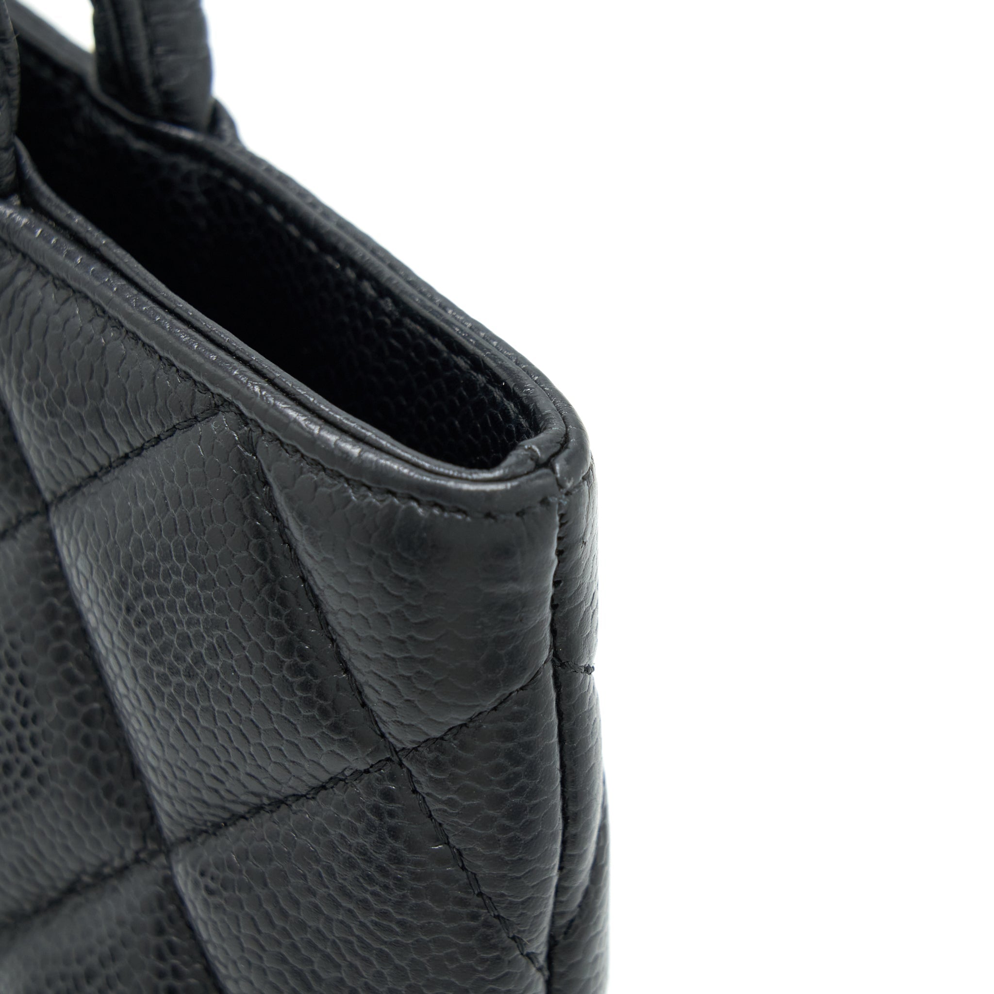 Chanel Vintage Medallion Tote Bag Caviar Black