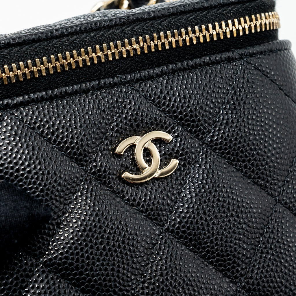 Chanel Mini Vanity Case Caviar Black L