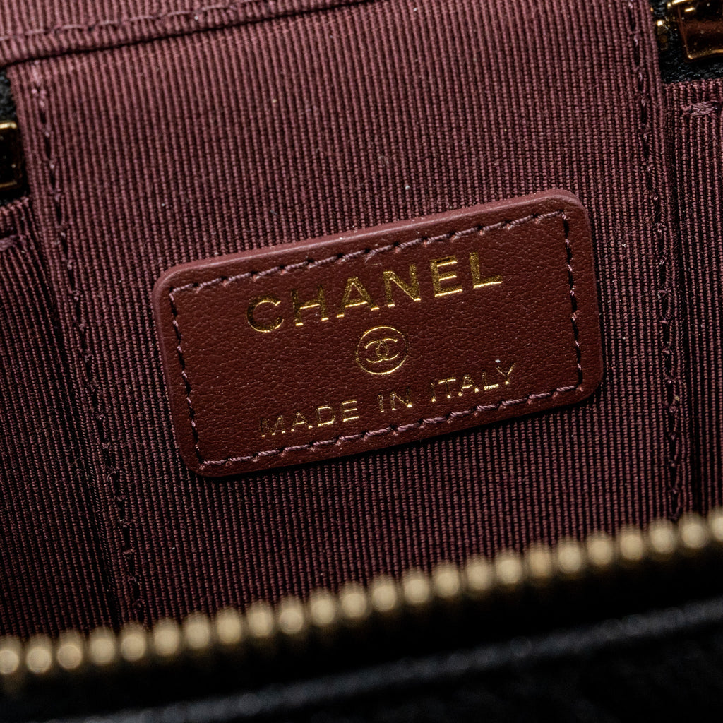 Chanel Mini Vanity Case Caviar Black L
