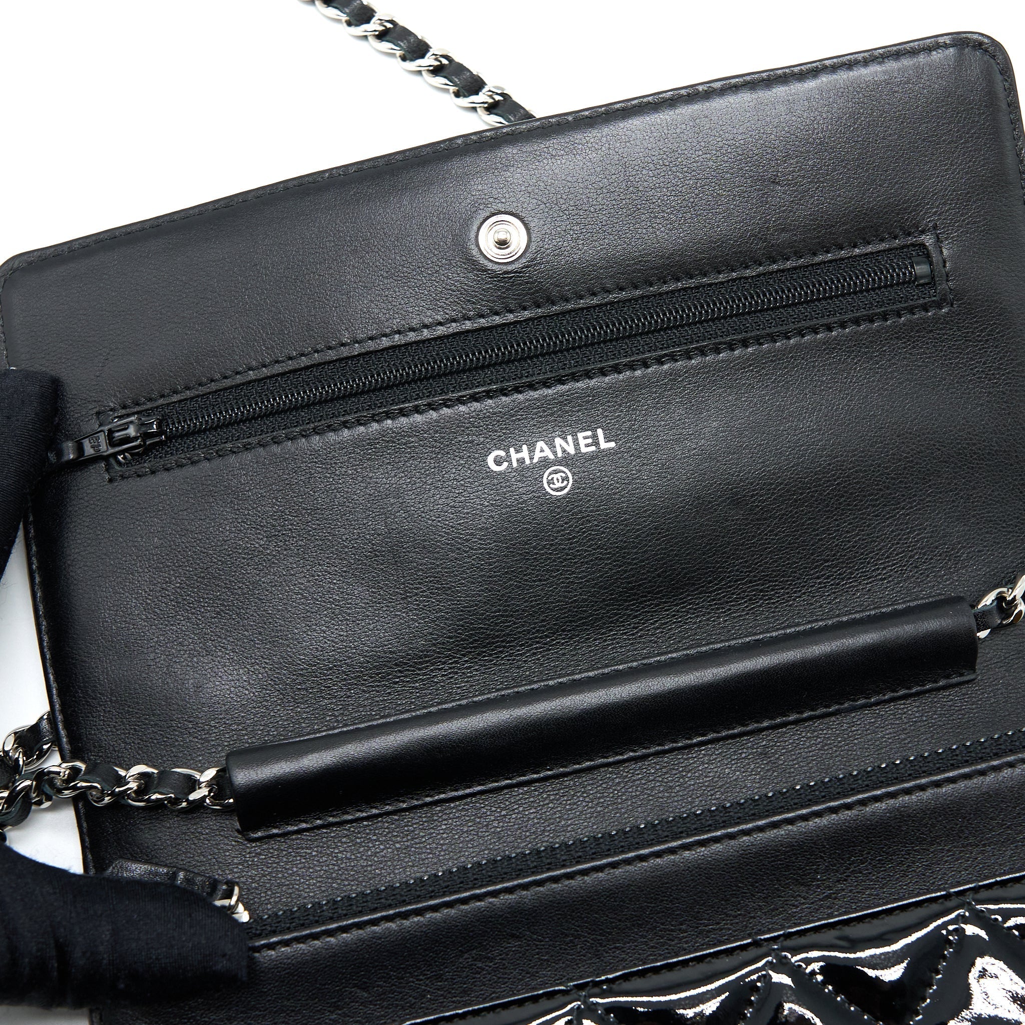 Chanel Classic Wallet on Chain Patent Black