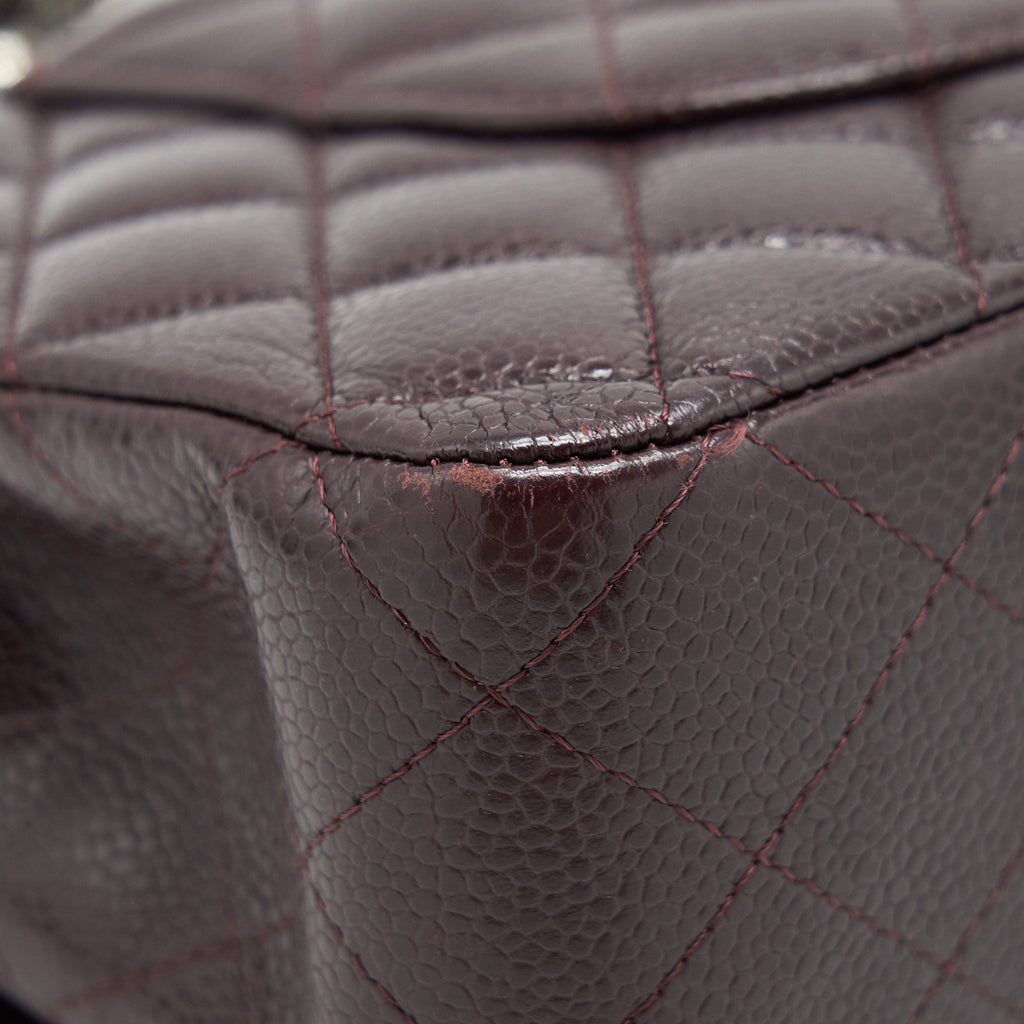Chanel Medium Classic double Flap bag Caviar Burgundy
