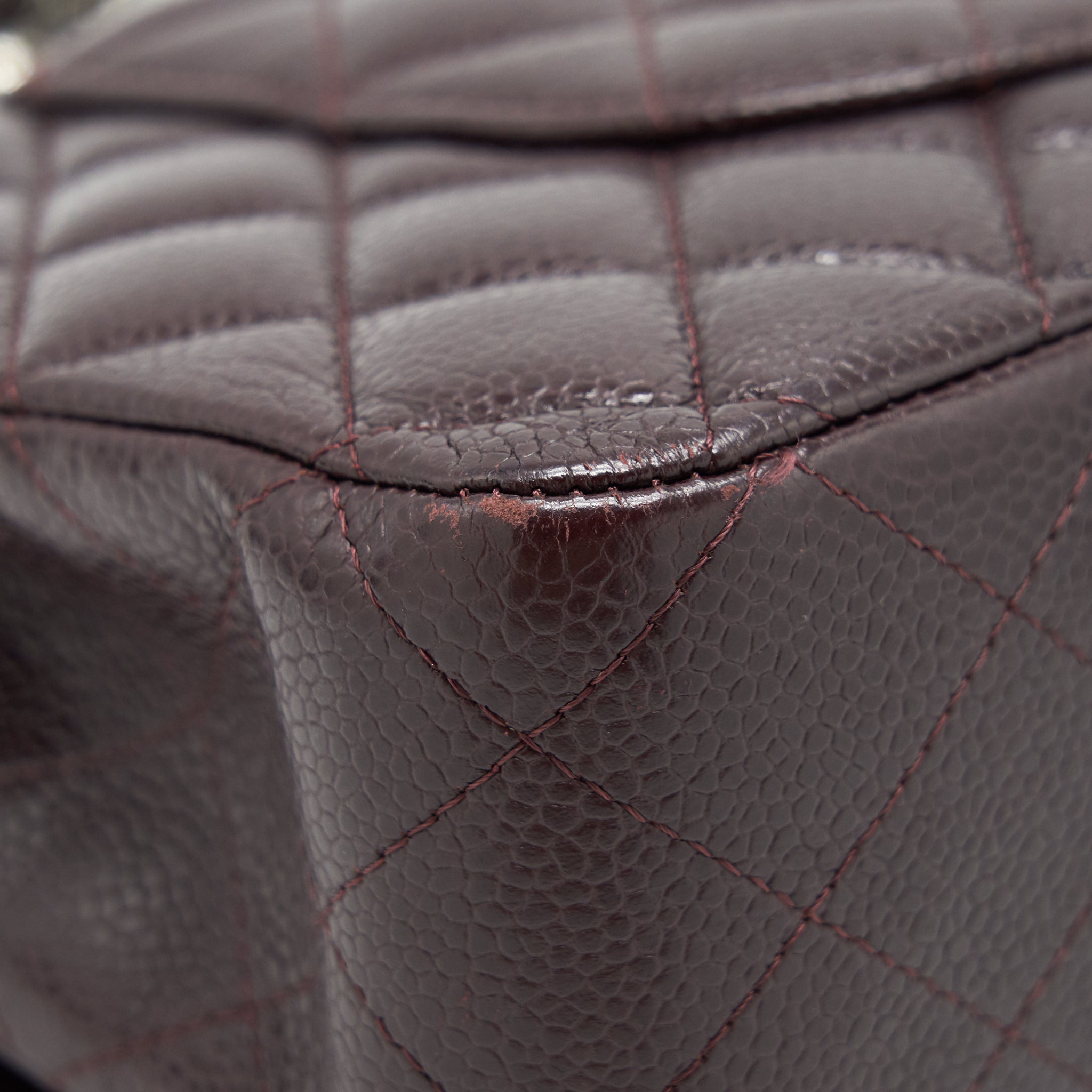 Chanel Medium Classic double Flap bag Caviar Burgundy