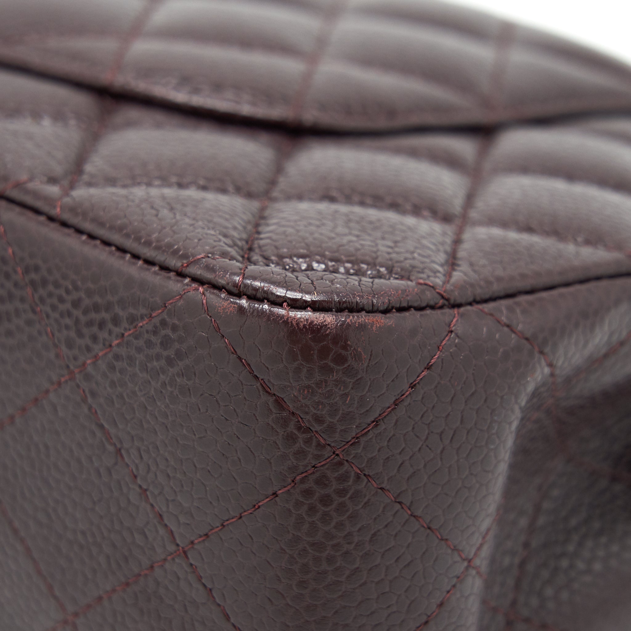 Chanel Medium Classic double Flap bag Caviar Burgundy