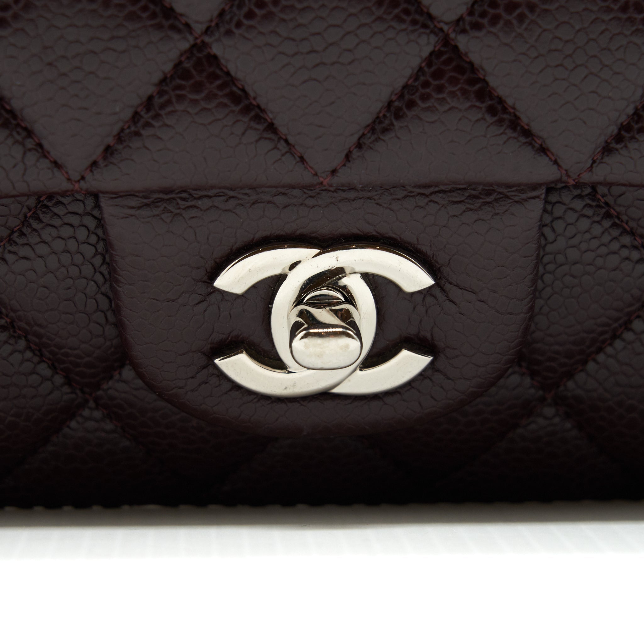 Chanel Medium Classic double Flap bag Caviar Burgundy