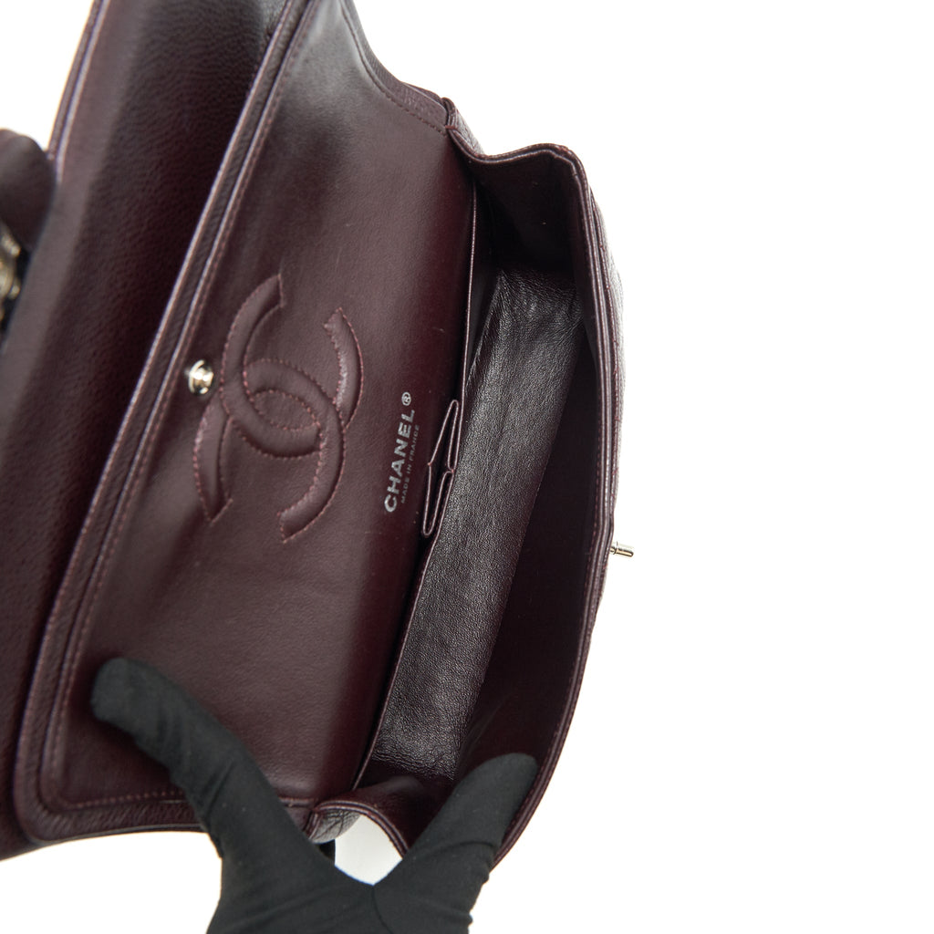 Chanel Medium Classic double Flap bag Caviar Burgundy