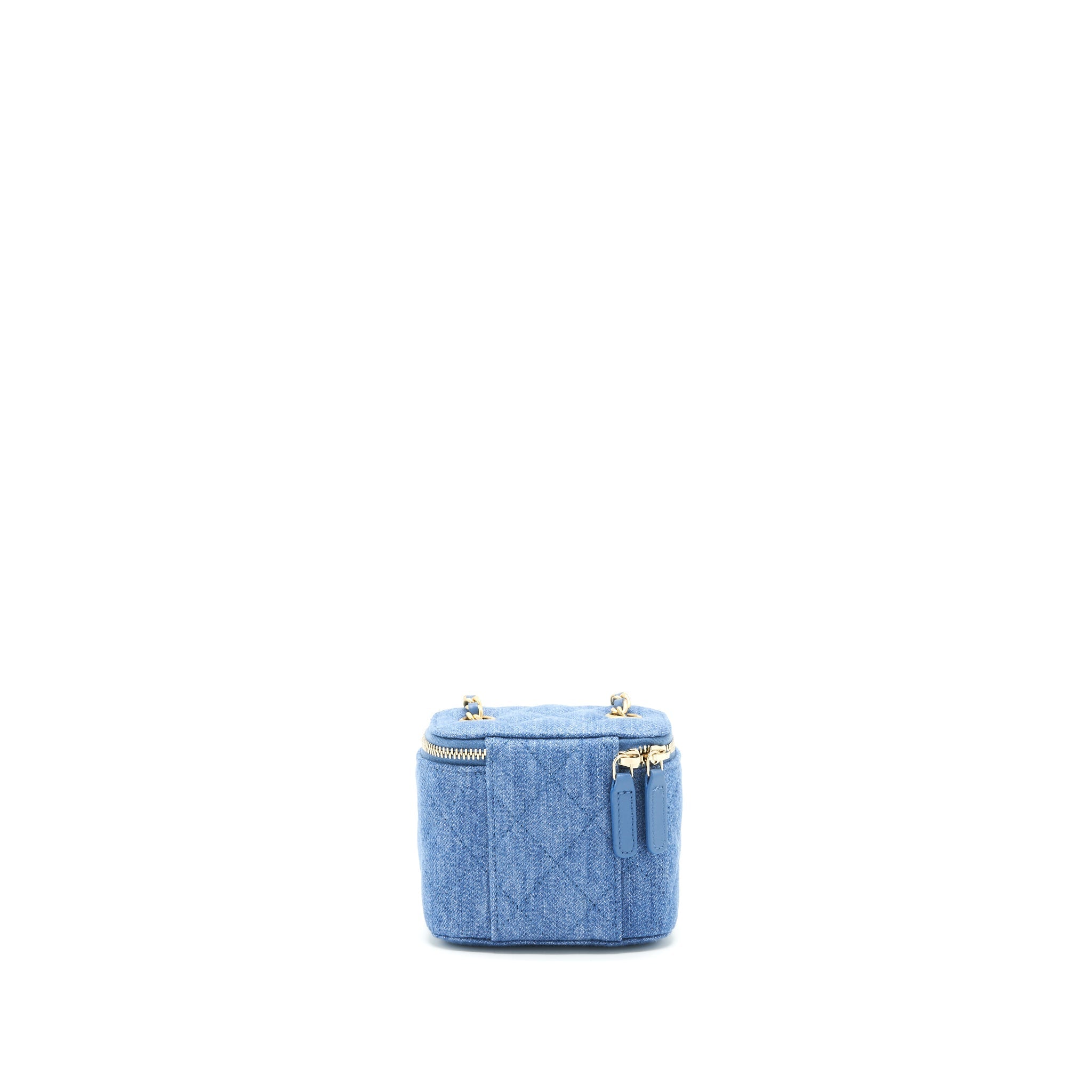 Chanel 22C Pearl Crush mini Vanity with Chain Denim