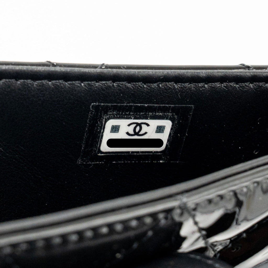 Chanel 23K Hoop Bag Patent Leather Black  (Microchip)