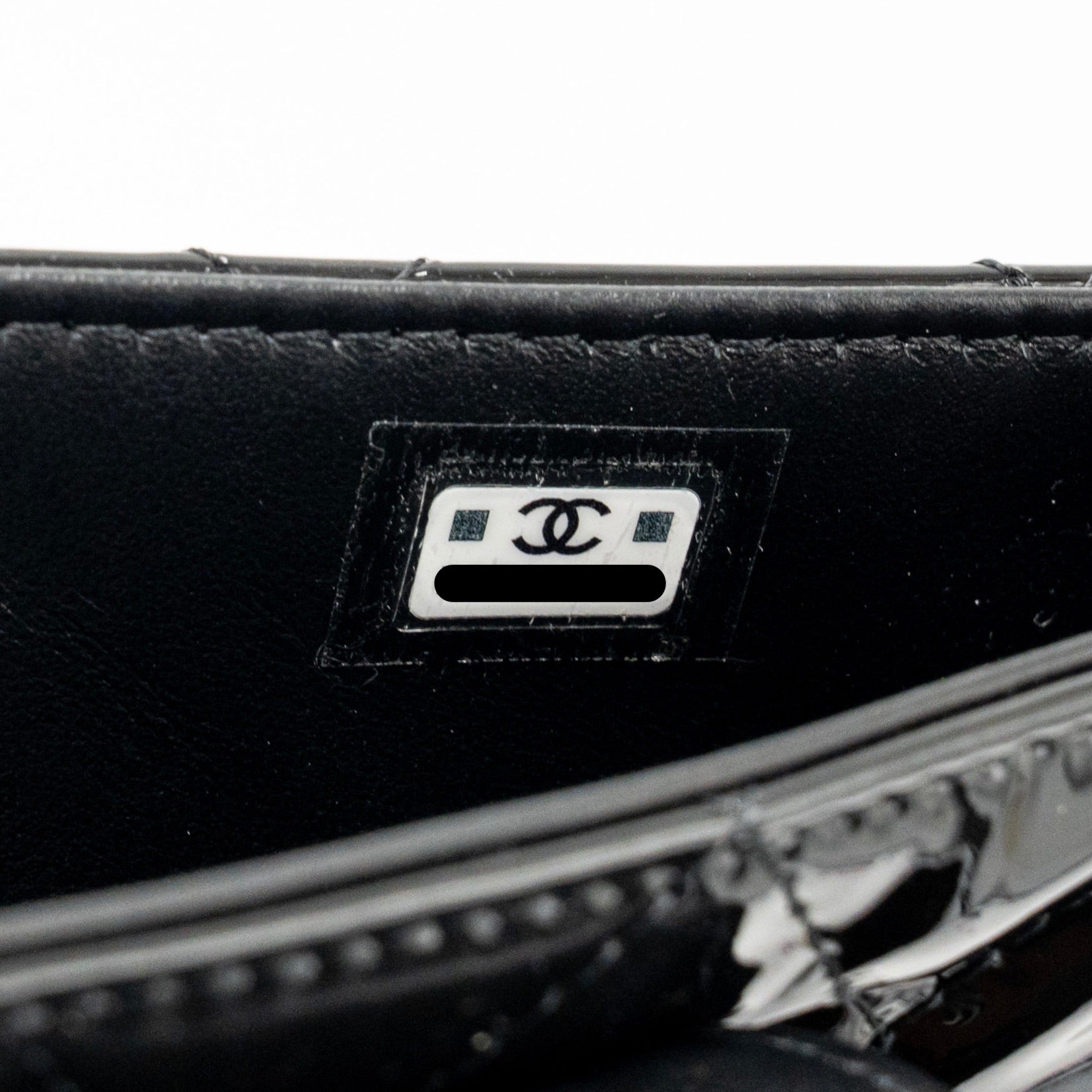Chanel 23K Hoop Bag Patent Leather Black  (Microchip)