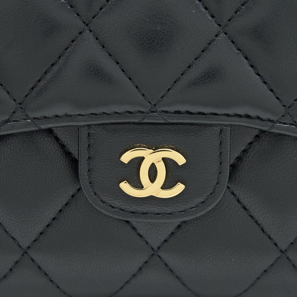 Chanel Classic Flap Wallet Lambskin Black