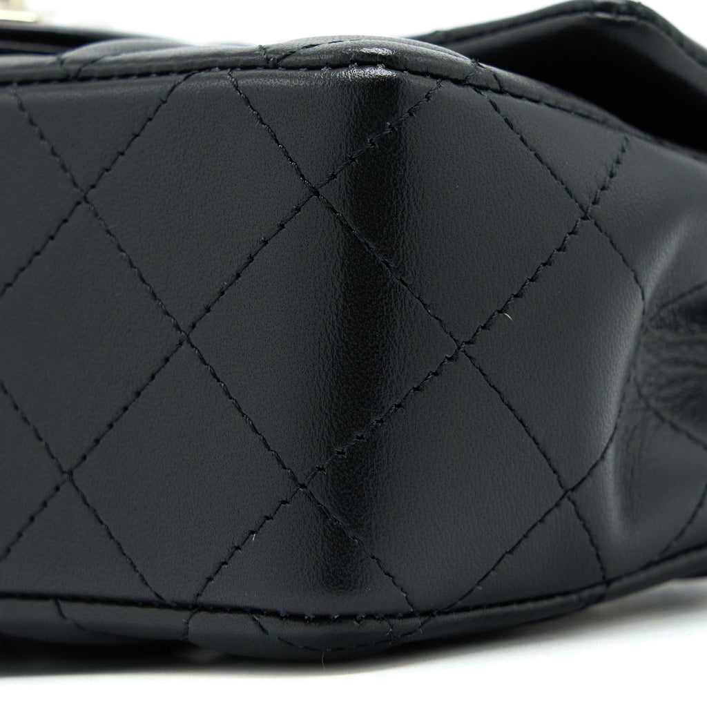Chanel Mini Rectangular Flap Bag Lambskin Black L