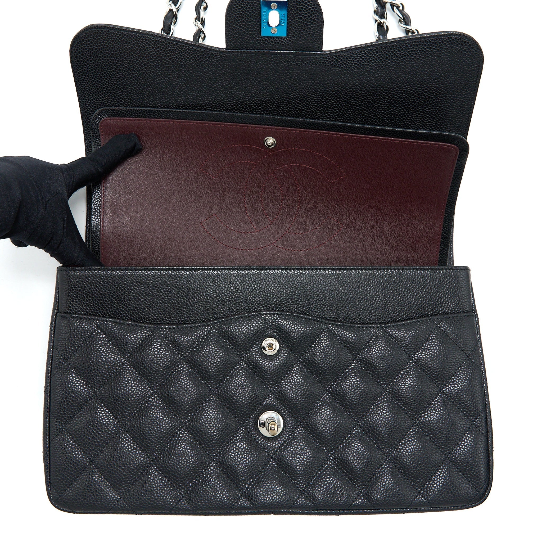 Chanel Jumbo Classic Double Flap Bag Caviar Black