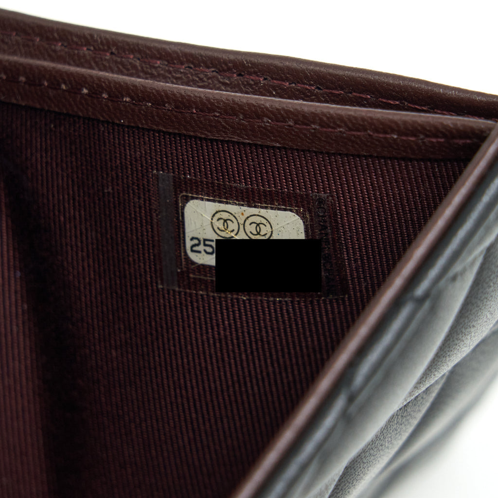 Chanel Classic Flap Wallet Lambskin Black