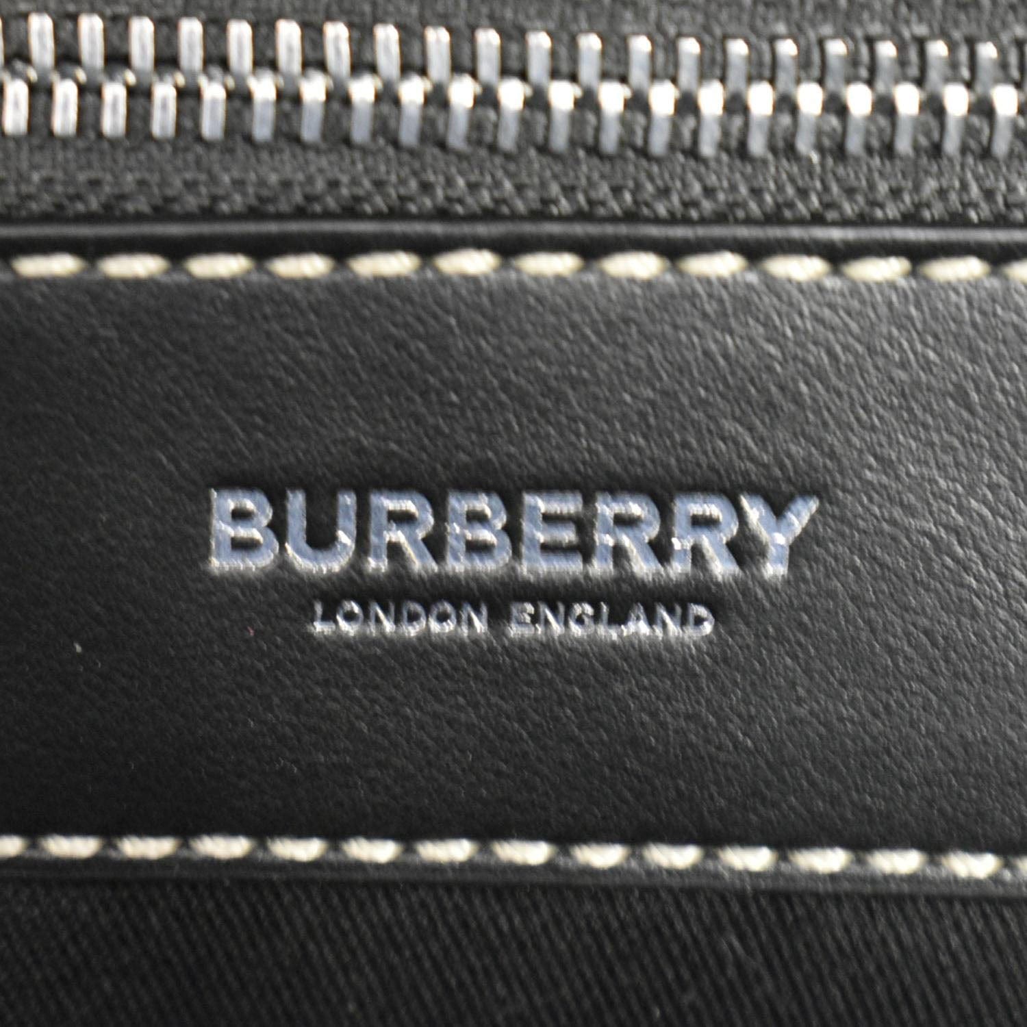 BURBERRY Rocco Check Fabric Backpack Navy Blue