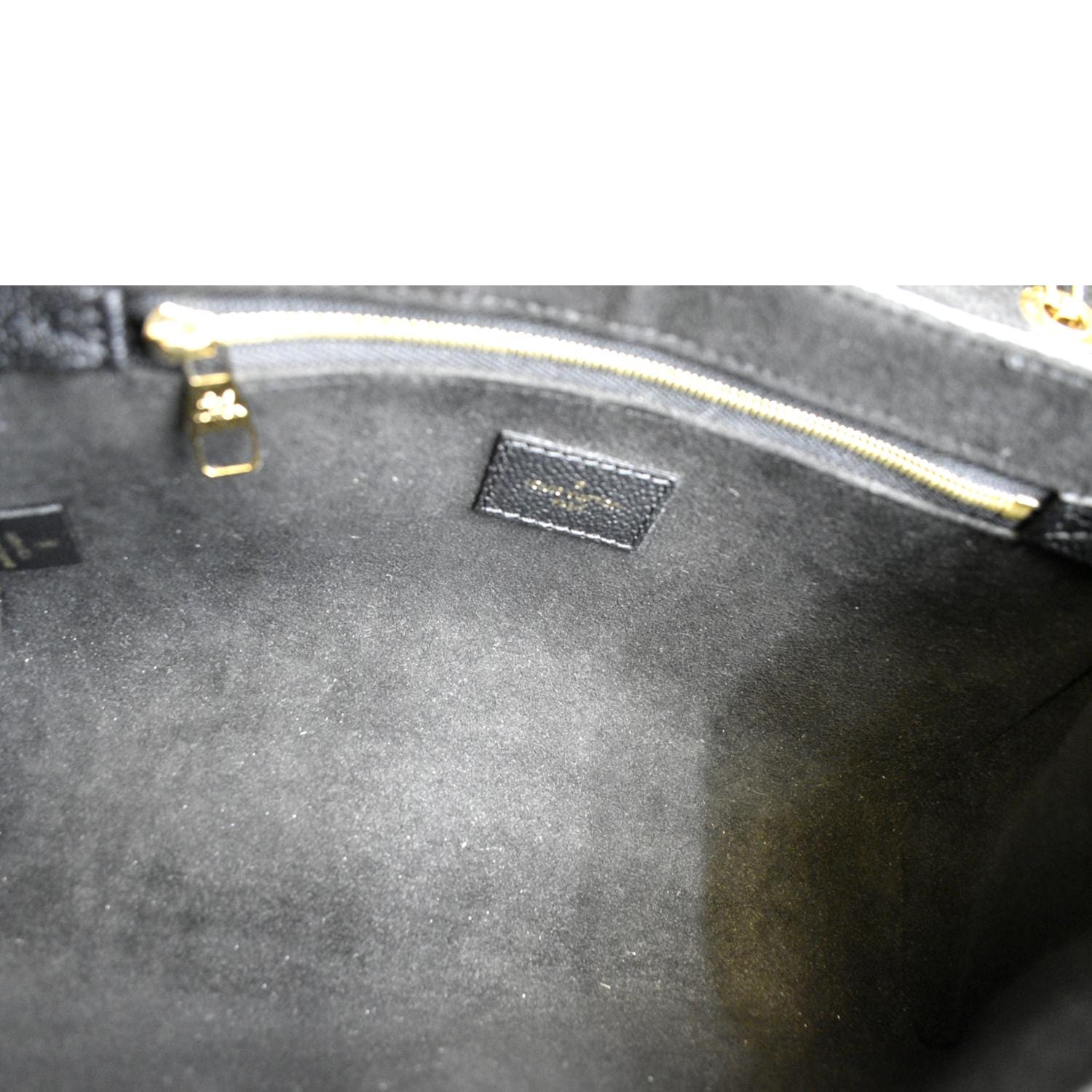 LOUIS VUITTON Saint Germain MM Monogram Empreinte Leather Shoulder Bag Black