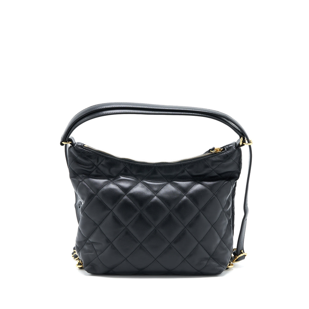 Chanel 22B Hobo Bag Lambskin Black  (Microchip)