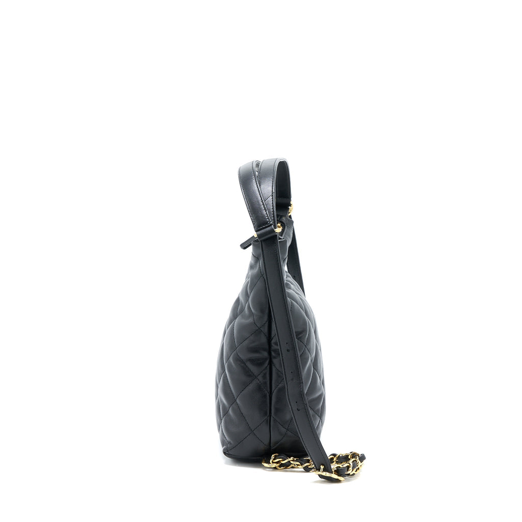 Chanel 22B Hobo Bag Lambskin Black  (Microchip)