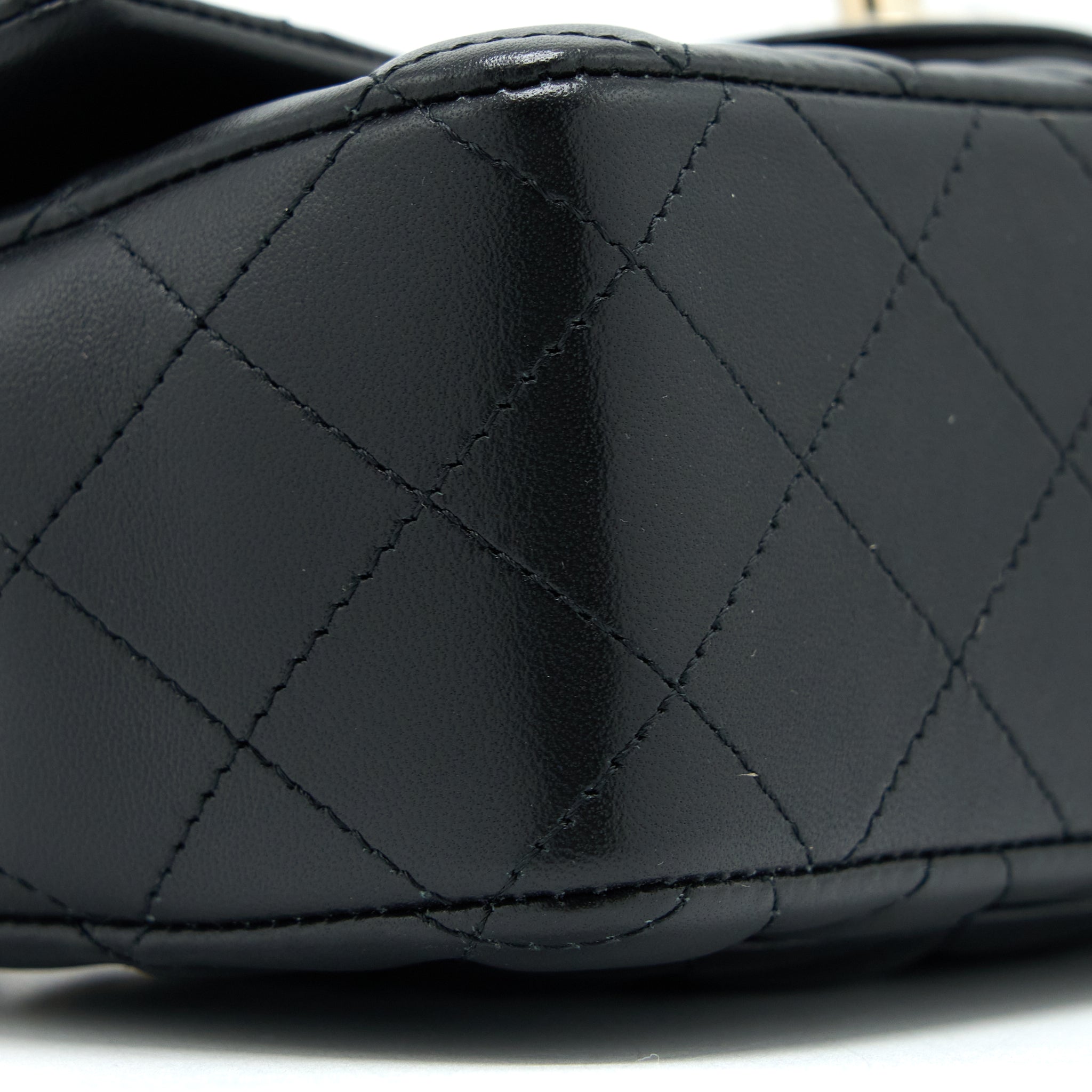 Chanel Mini Rectangular Flap Bag Lambskin Black L