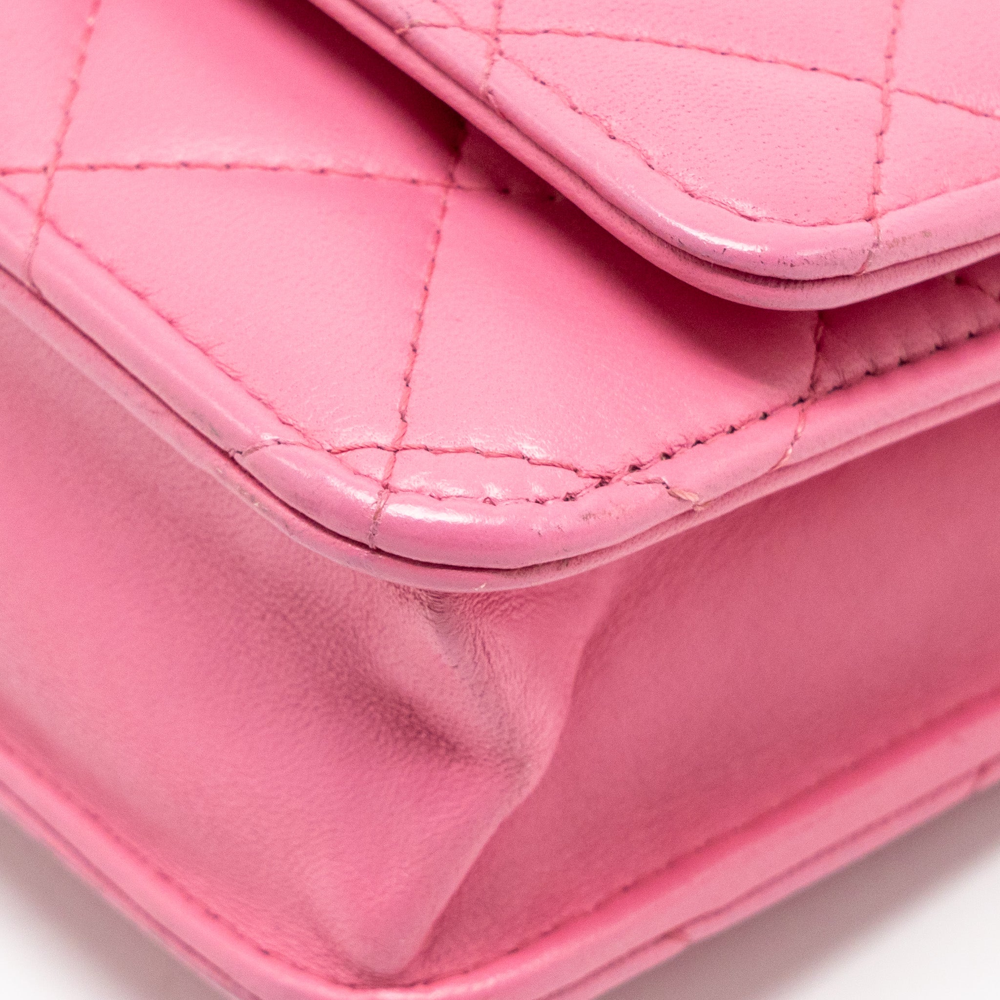Chanel Classic Wallet on Chain Lambskin Pink