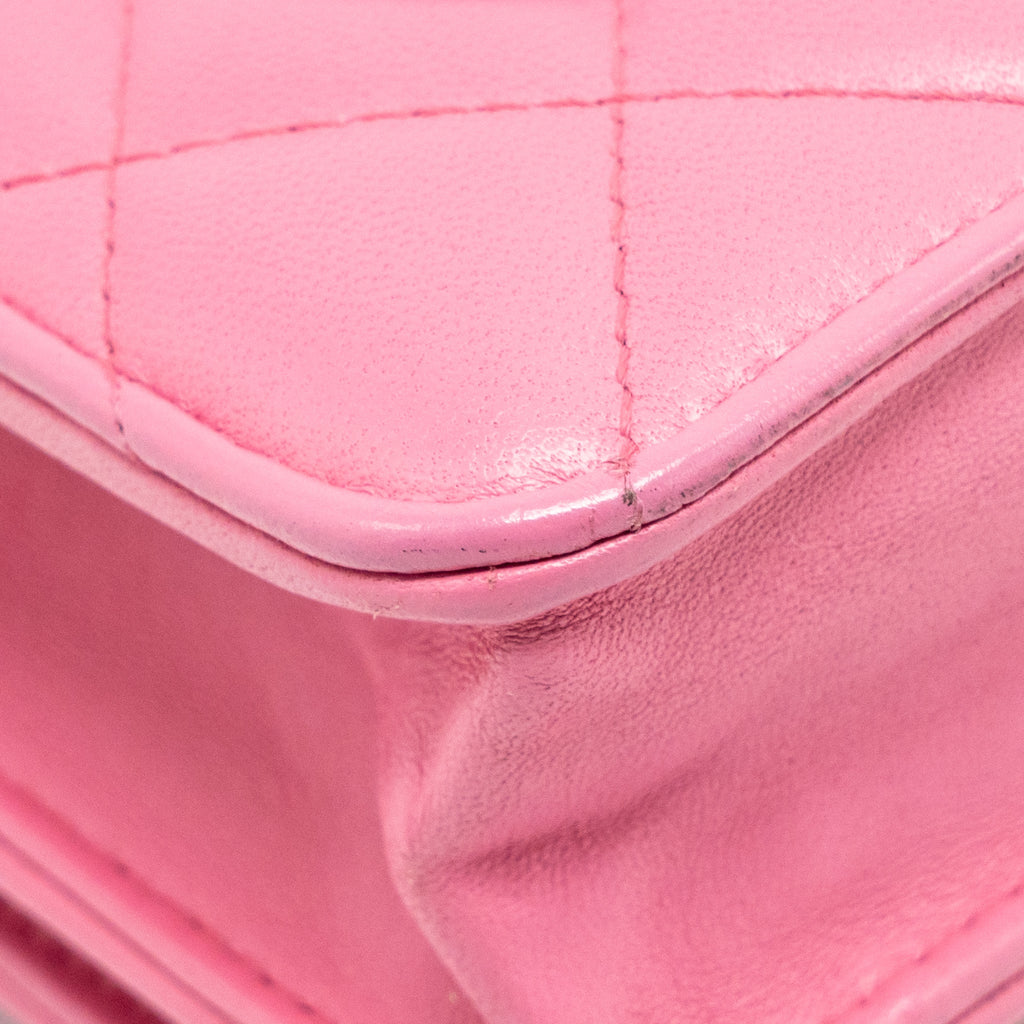 Chanel Classic Wallet on Chain Lambskin Pink
