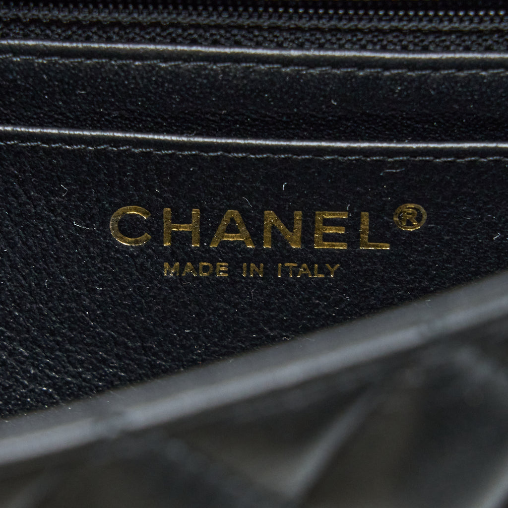 Chanel Mini Rectangular Flap Bag Lambskin Black L