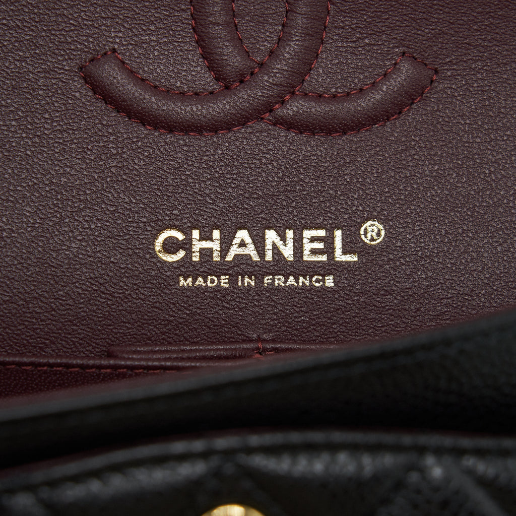Chanel Small classic double Flap bag Caviar black