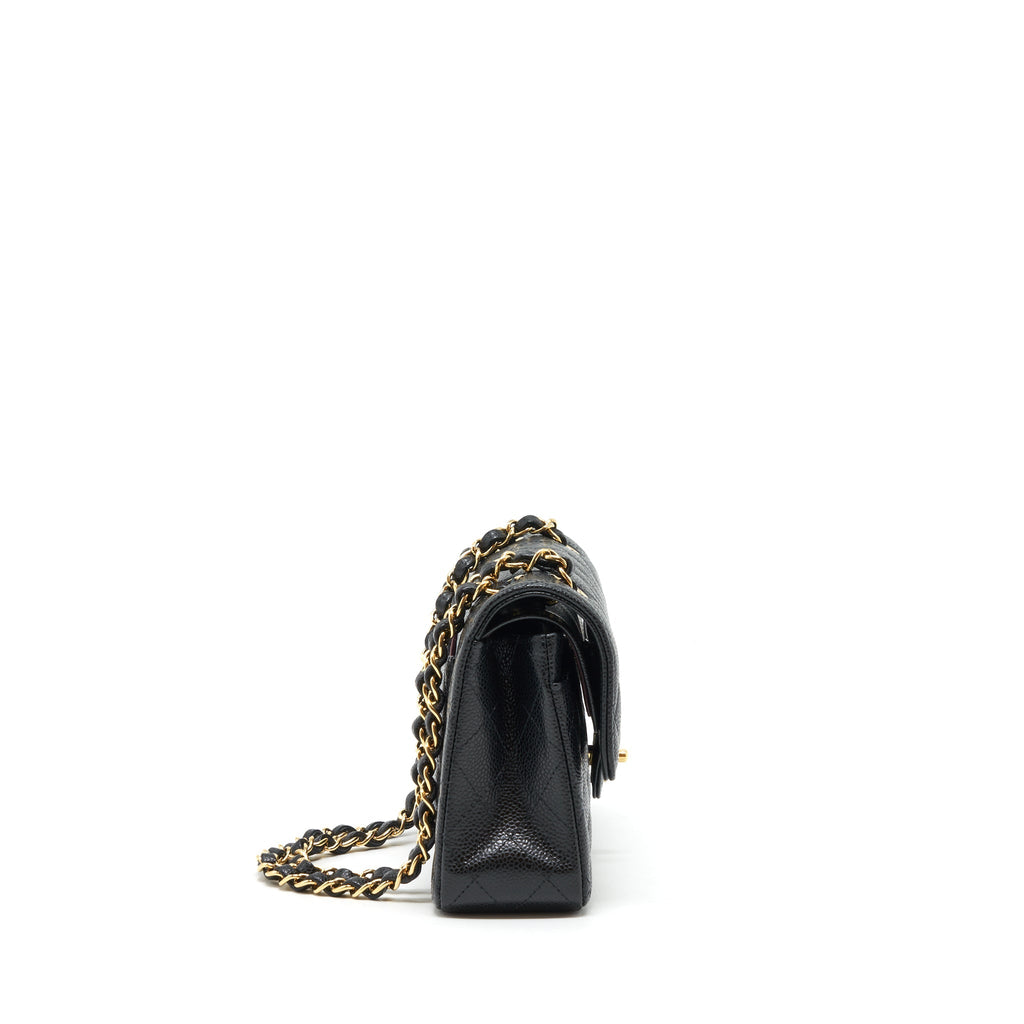Chanel Small Classic Double Flap Caviar Black
