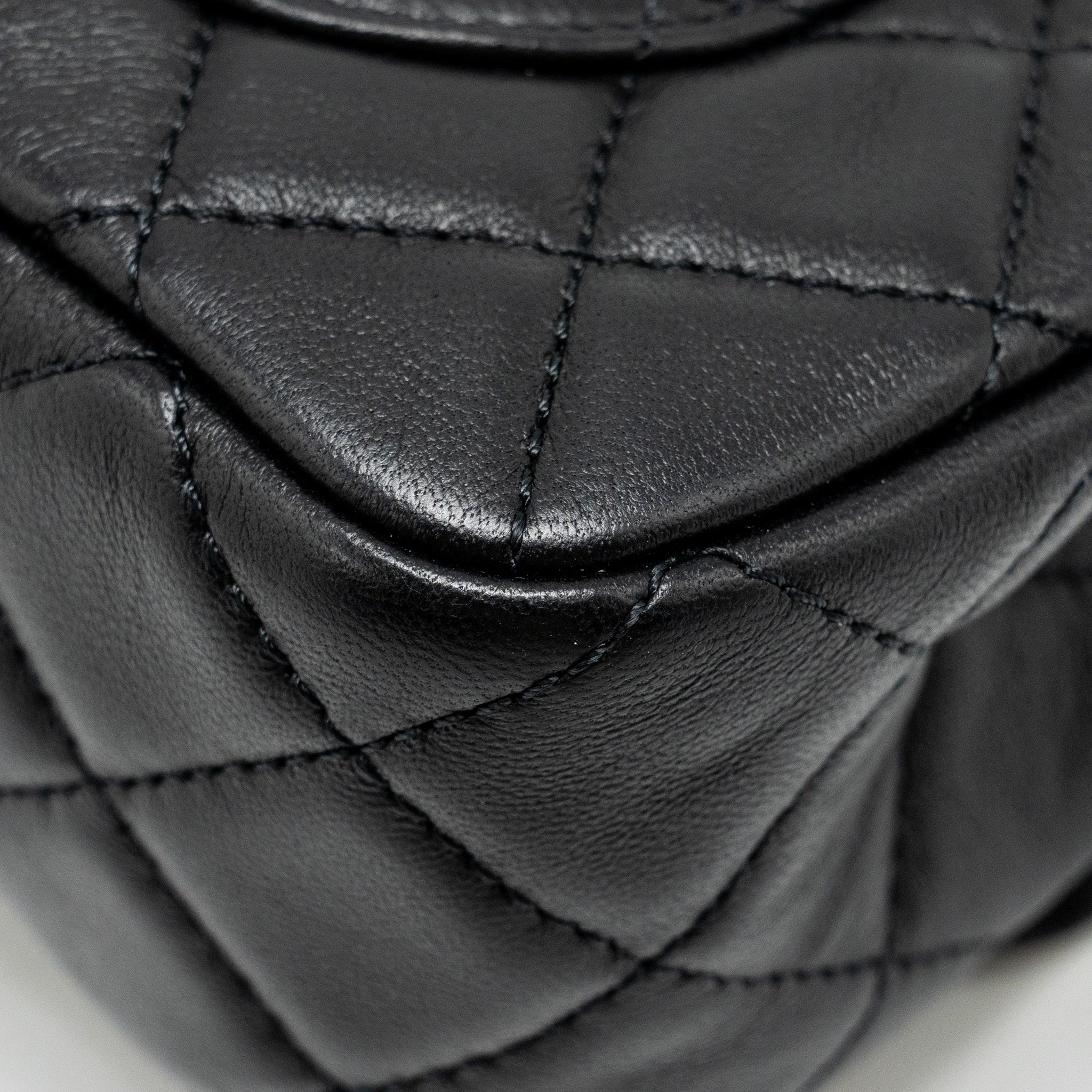 Chanel Pearl Crush Mini Rectangular Flap Bag Lambskin BLACK  (Microchip)