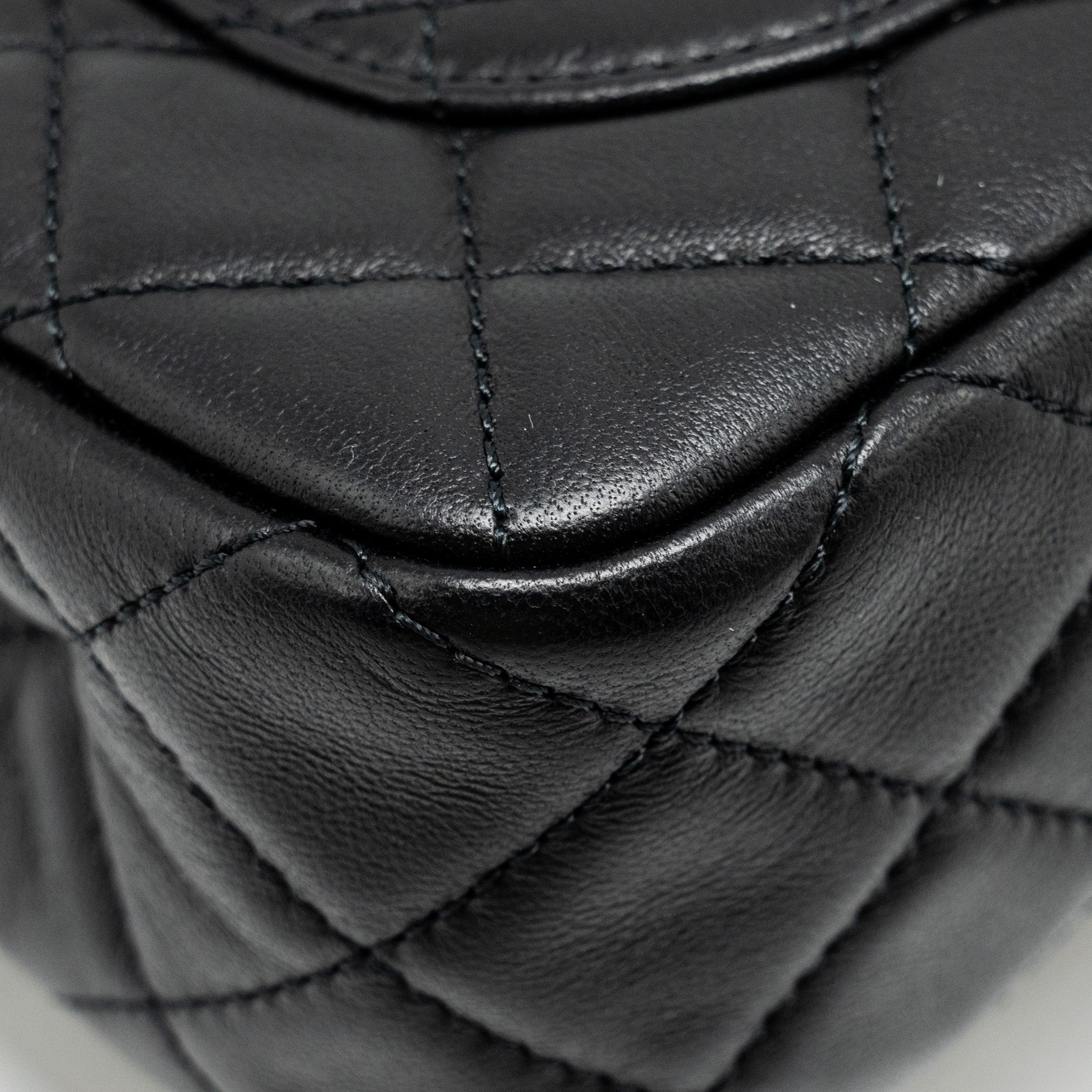 Chanel Pearl Crush Mini Rectangular Flap Bag Lambskin BLACK  (Microchip)
