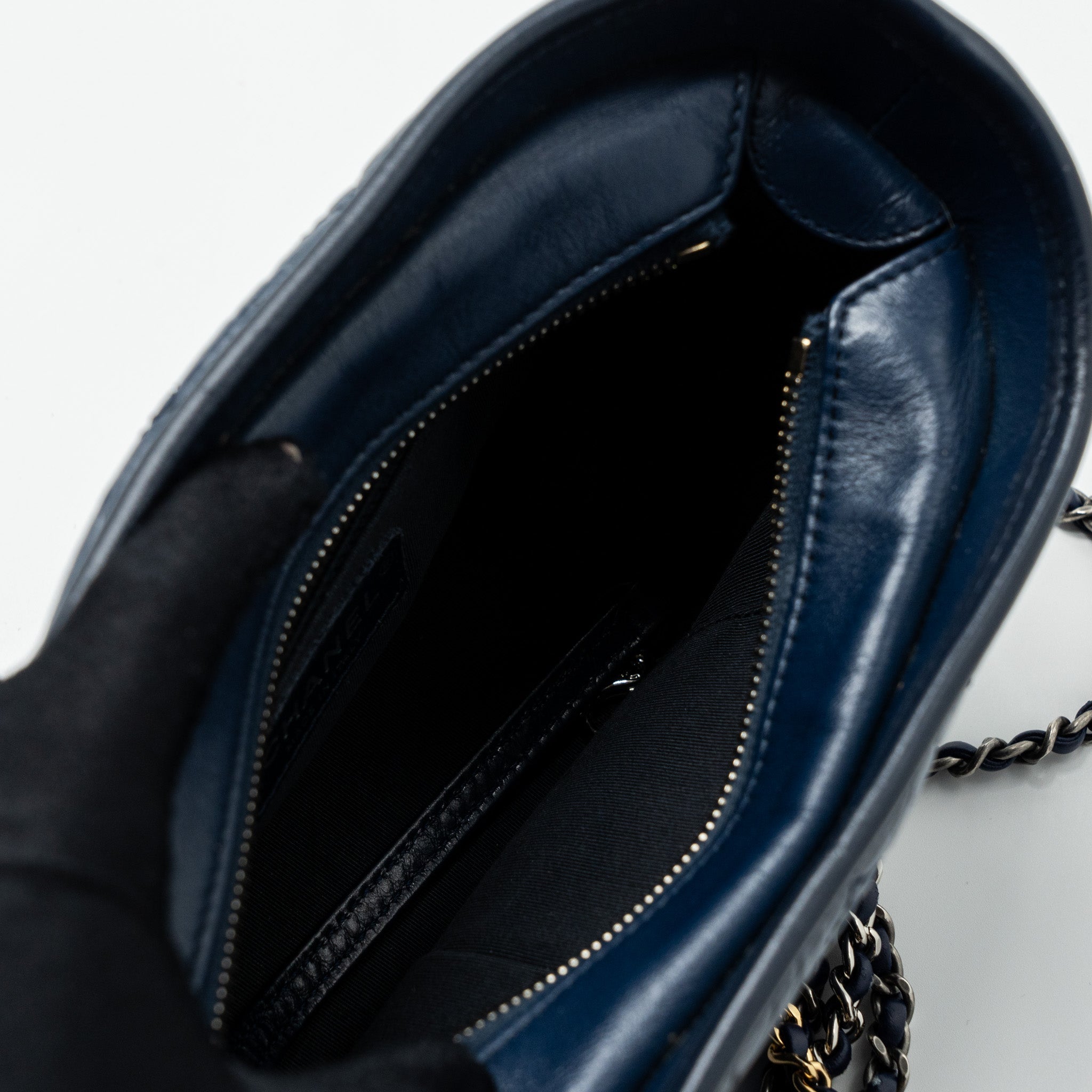 Chanel small Gabrielle hobo bag calfskin blue multicolour hardware