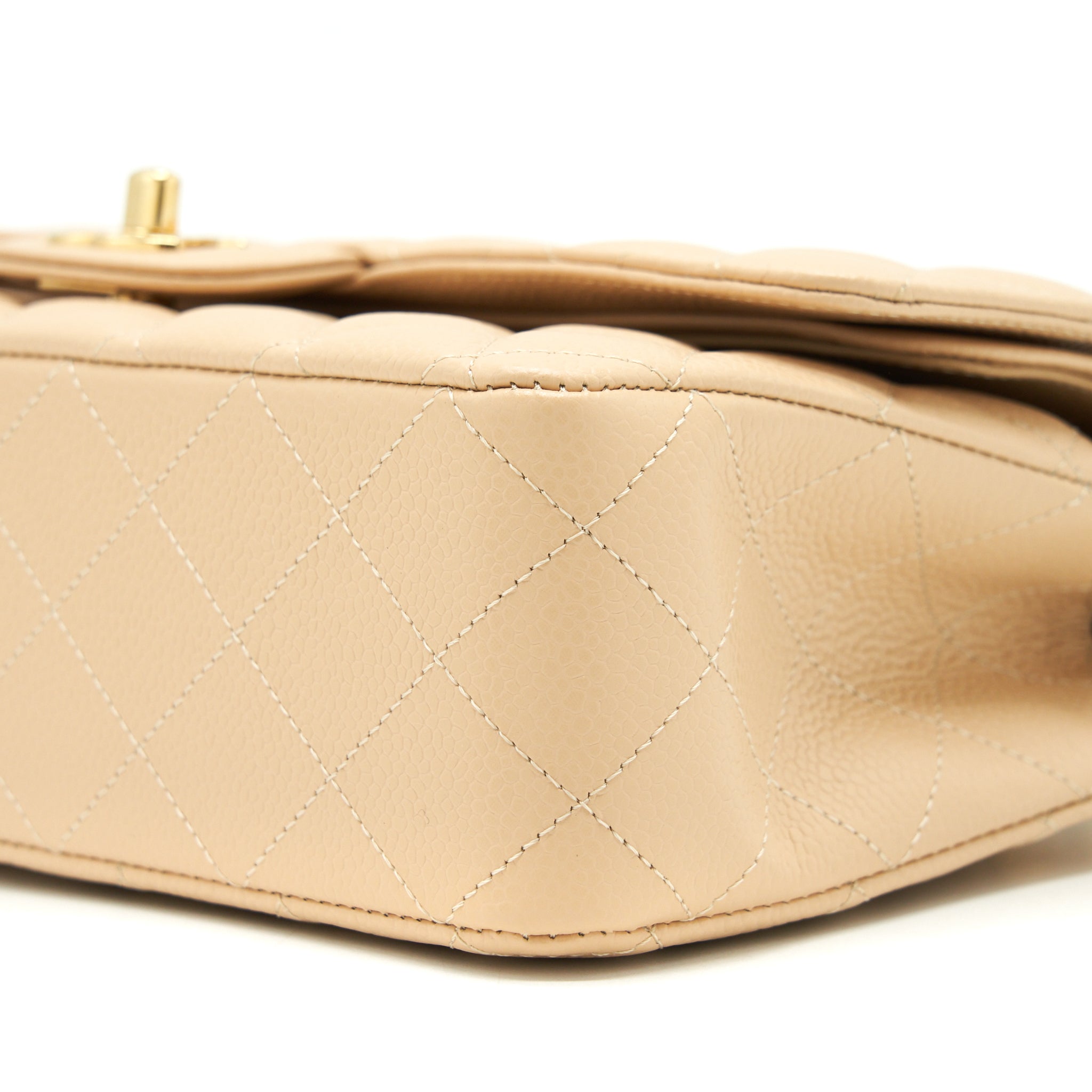 Chanel Classic Double Flap Bag Caviar Beige