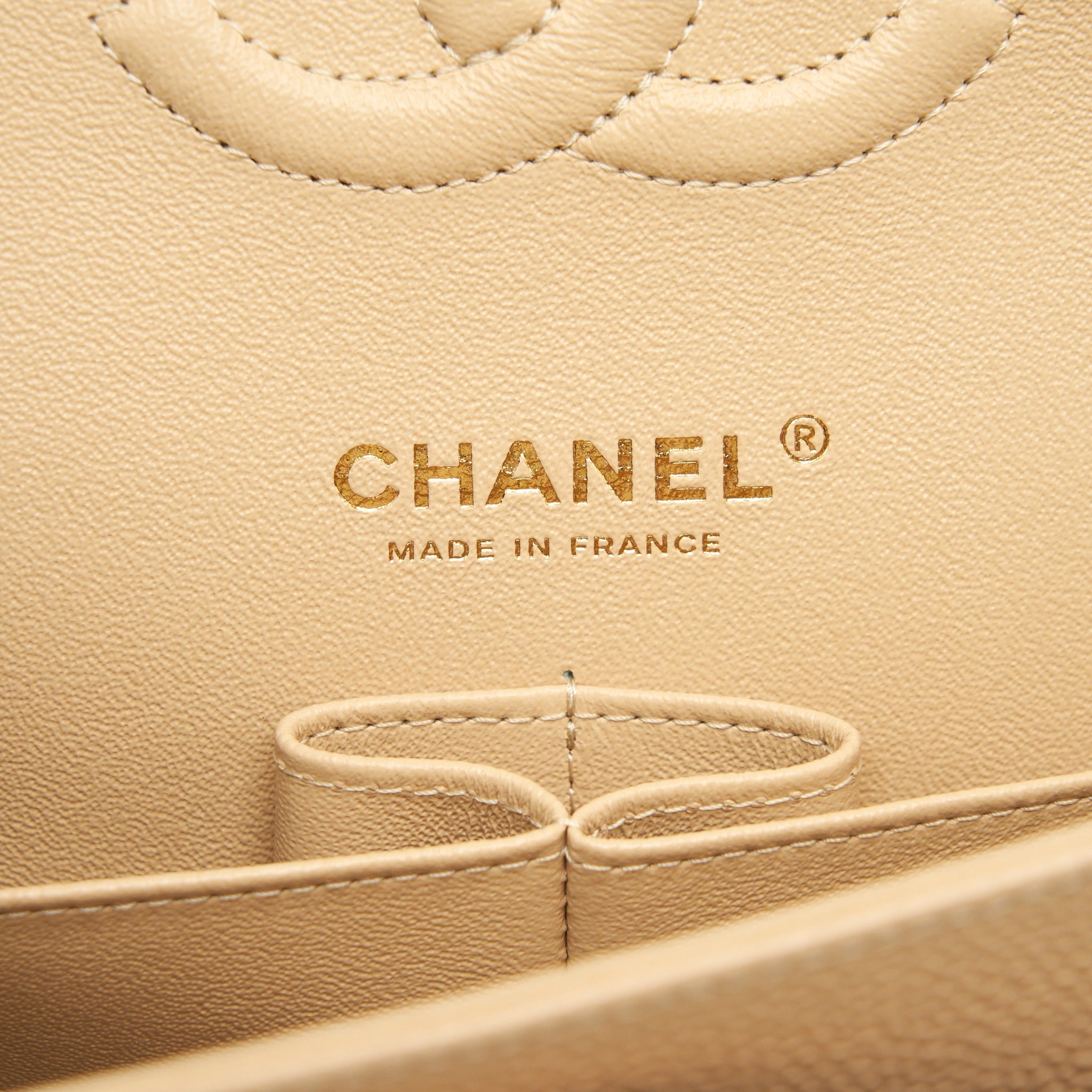 Chanel Classic Double Flap Bag Caviar Beige