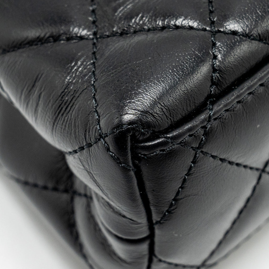 CHANEL Mini Kelly Shopping tote bag Calfskin Black  (Microchip)