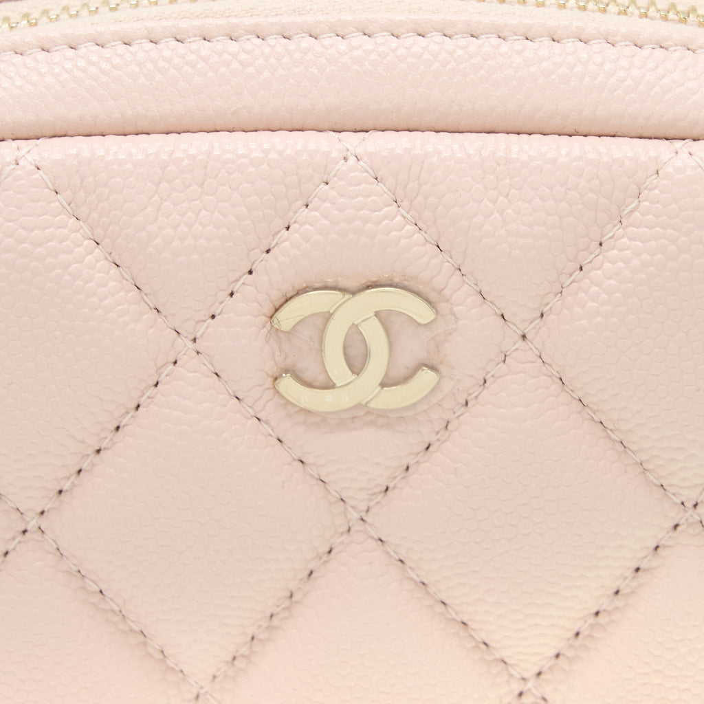 Chanel 21C Small Cosmetic Pouch Caviar Rose Clair L