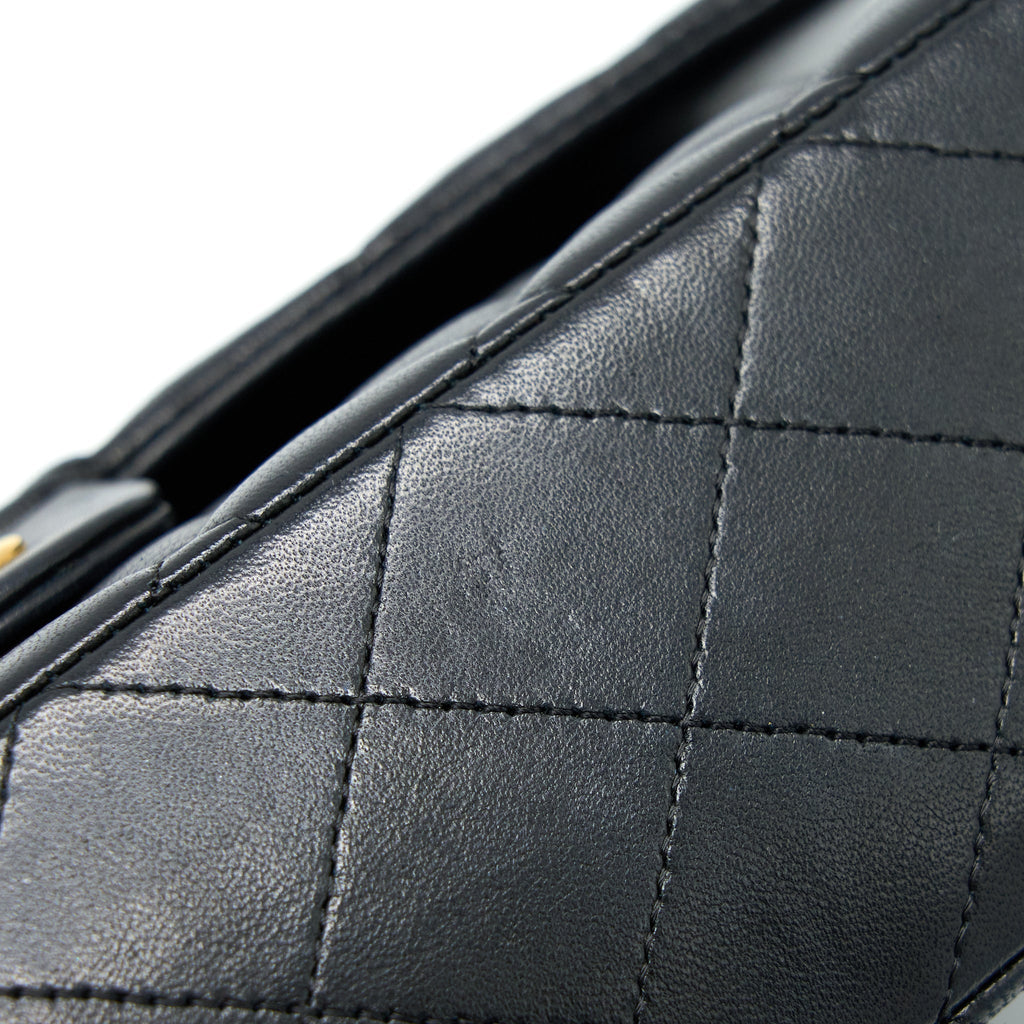 Chanel Medium Classic Double Flap Bag Lambskin Black