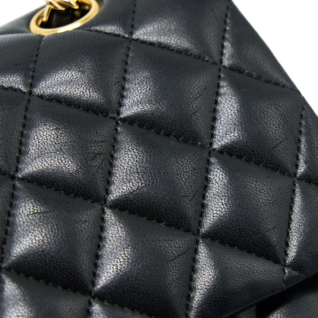 Chanel Medium Classic Double Flap Bag Lambskin Black